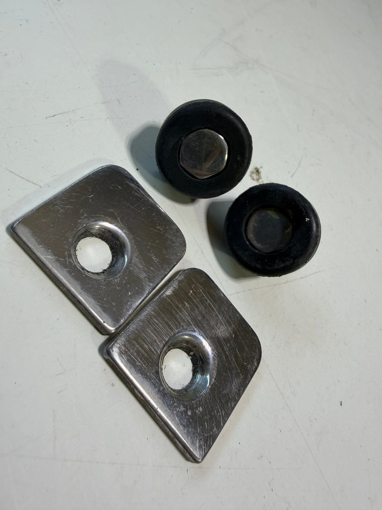 Stainless Steel Track Ends With Bolts - 1 1/4" Width