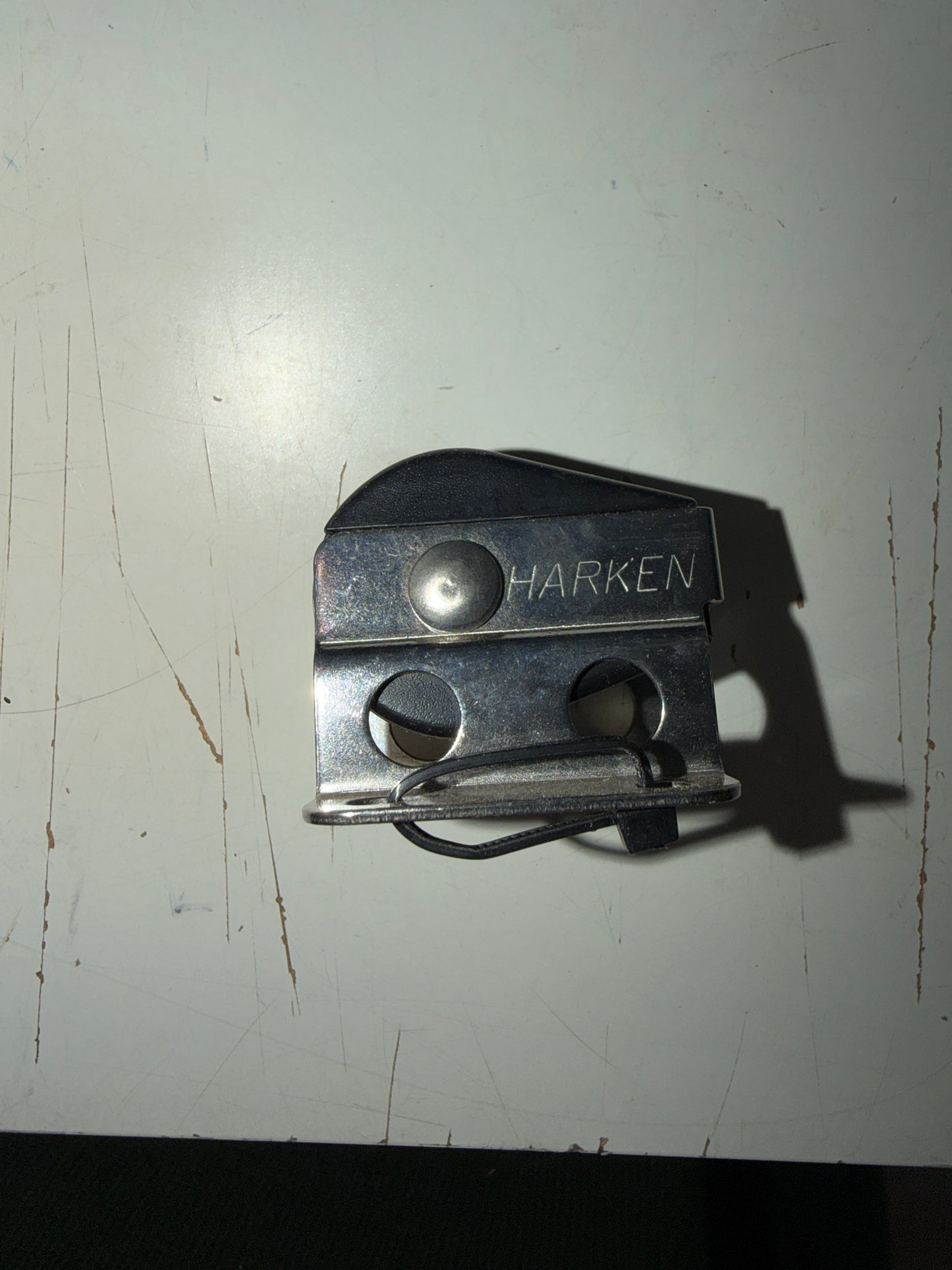 Small Harken 1 1/8” Sheave Single Raised Cheek Block- 5/16” Line