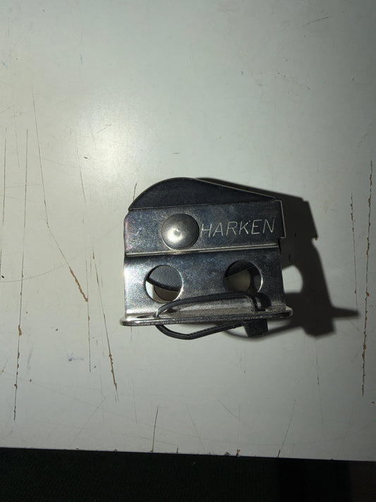Small Harken 1 1/8” Sheave Single Raised Cheek Block- 5/16” Line