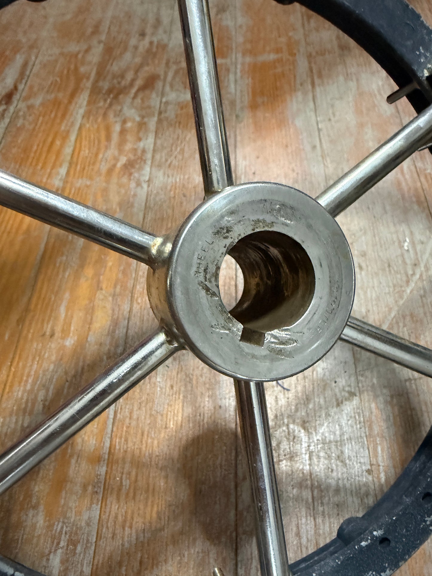 22" Stainless Steel Wheel With 1" Straight Keyed Shaft