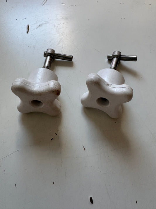 White Toggle Hatch Assembly Pair