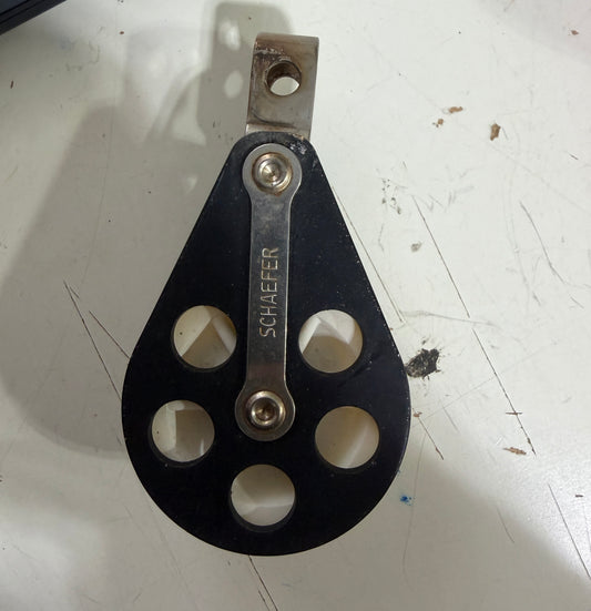 Schaefer Single fixed Block - 2 1/8” Sheave - 3/8” Line