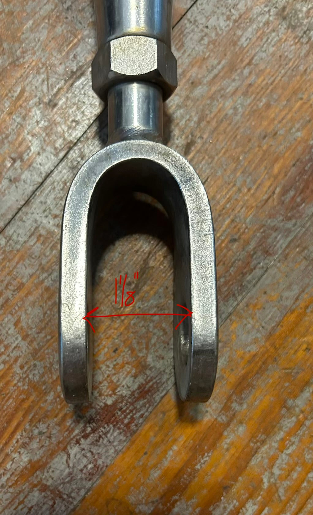 Large 18-1/2” Stainless Steel Jaw & Eye Turnbuckle & Rigging 1-1/8” Jaw