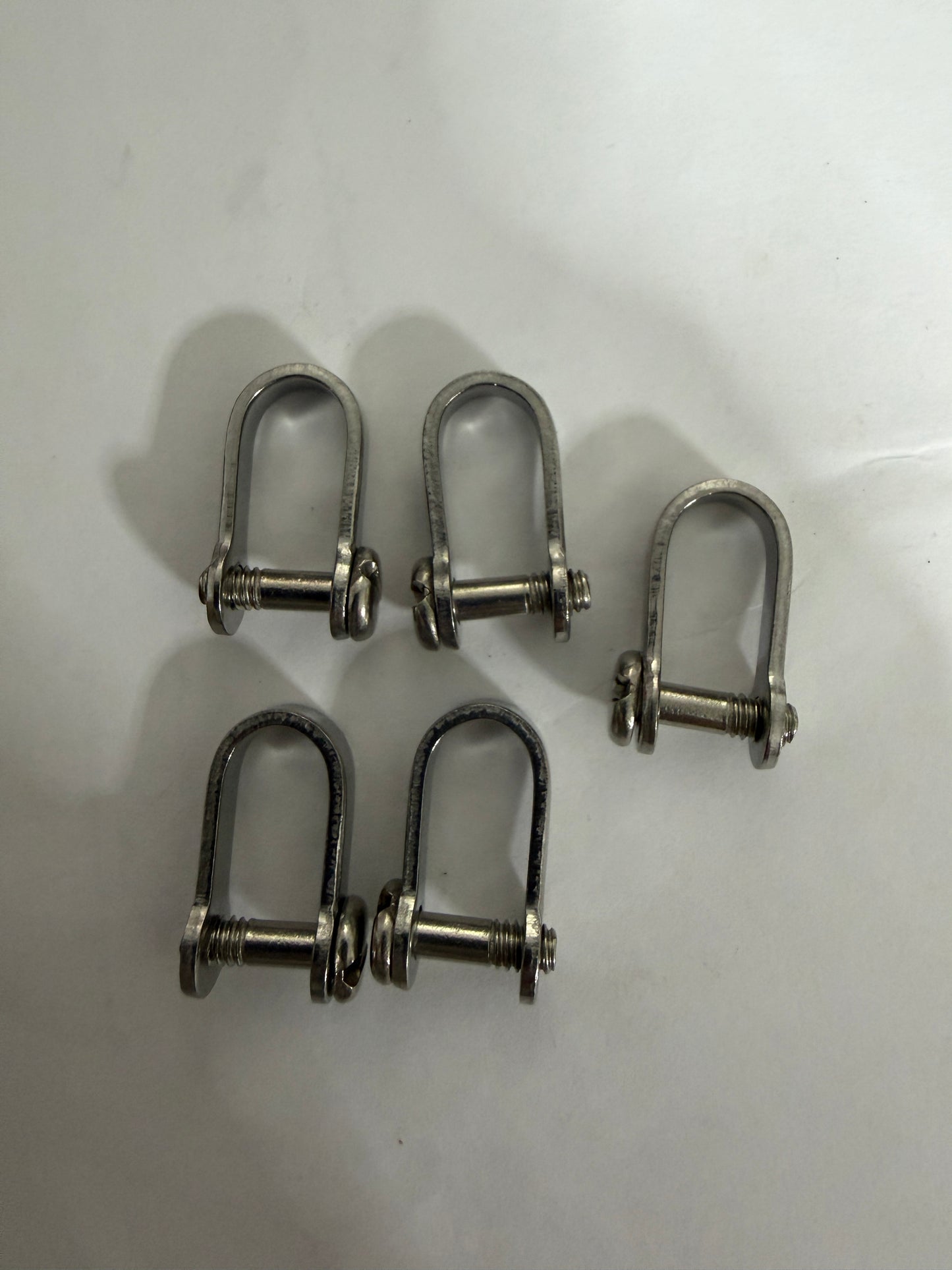 LOT OF 5 Stainless Steel Shackles - 1/8" Pin Diameter - NEW