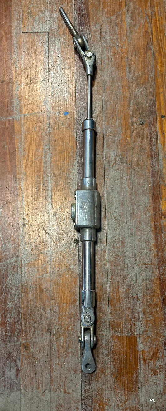 Vintage Marine Steering Linkage Adjustable U-Joint Shaft Splined Coupler Stainless