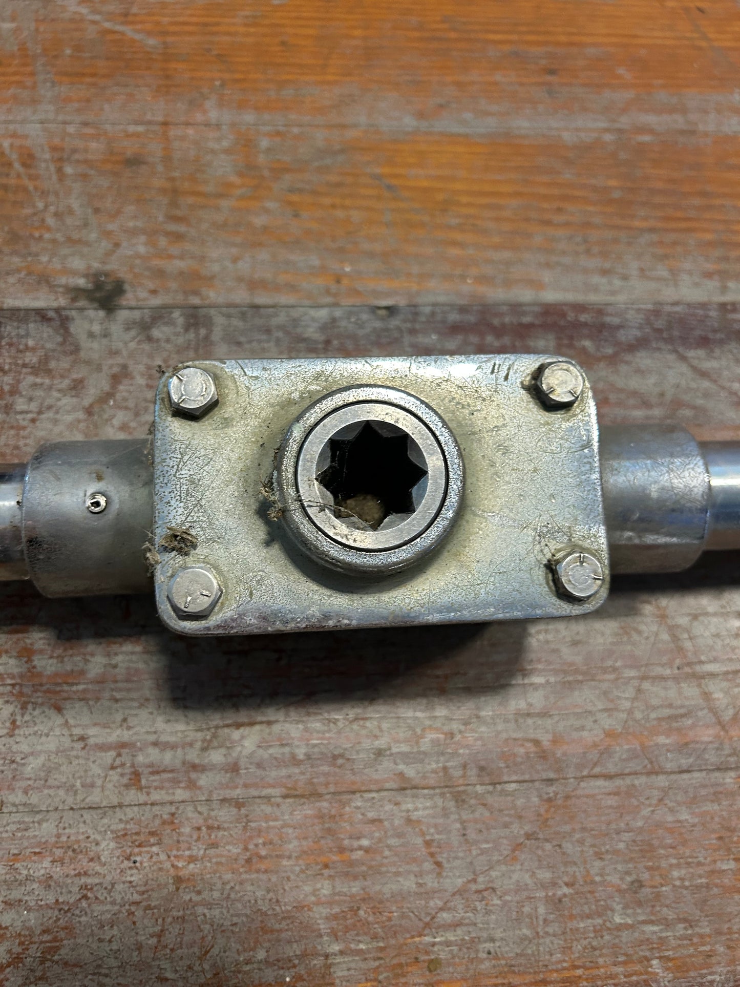 Vintage Marine Steering Linkage Adjustable U-Joint Shaft Splined Coupler Stainless