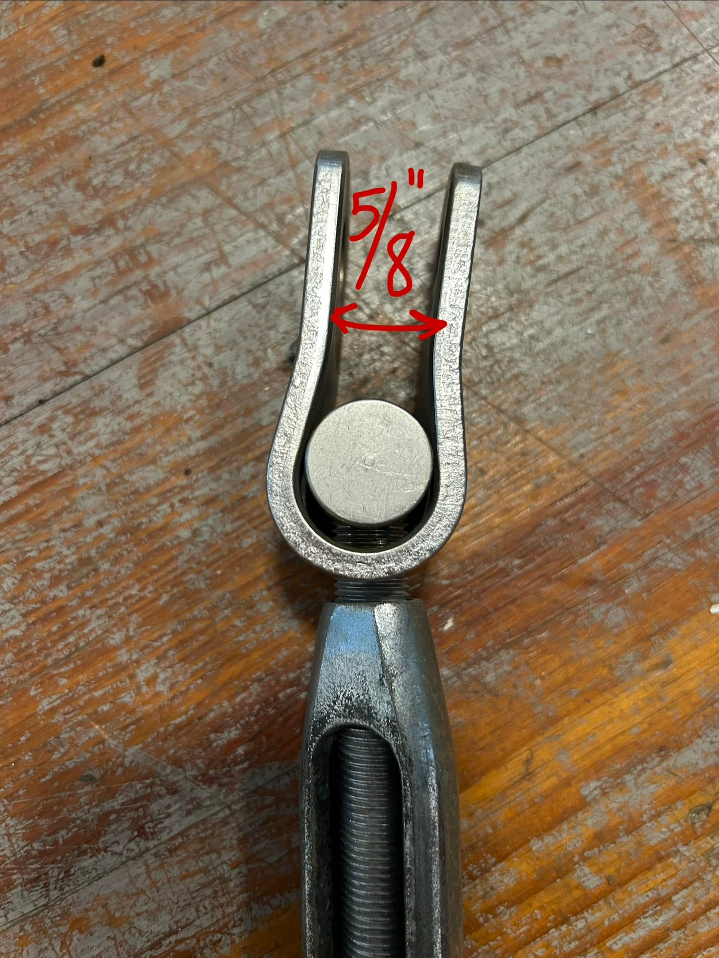 Gibb Open Body Sailboat Turnbuckle Fork to Toggle 5/8” Stainless