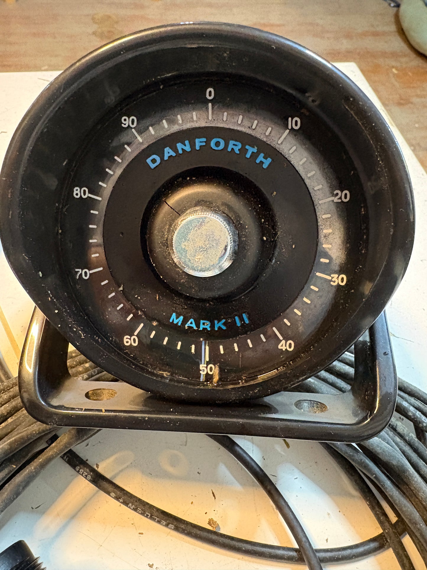 Vintage Danforth Mark II Depth Finder and Transducer