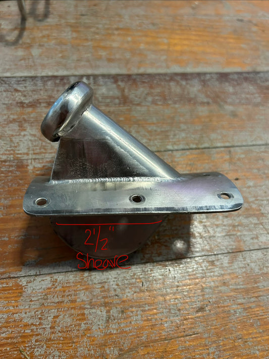 Stainless Steel Sailboat Deck Fairlead Turning Block Line Guide w/ 1/2” Sheave