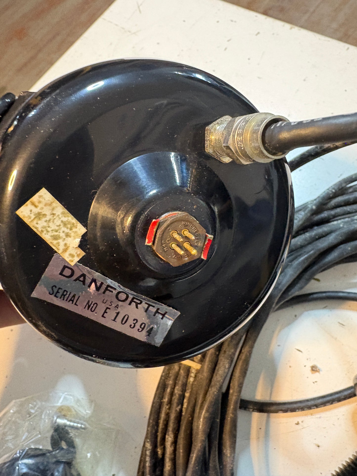Vintage Danforth Mark II Depth Finder and Transducer