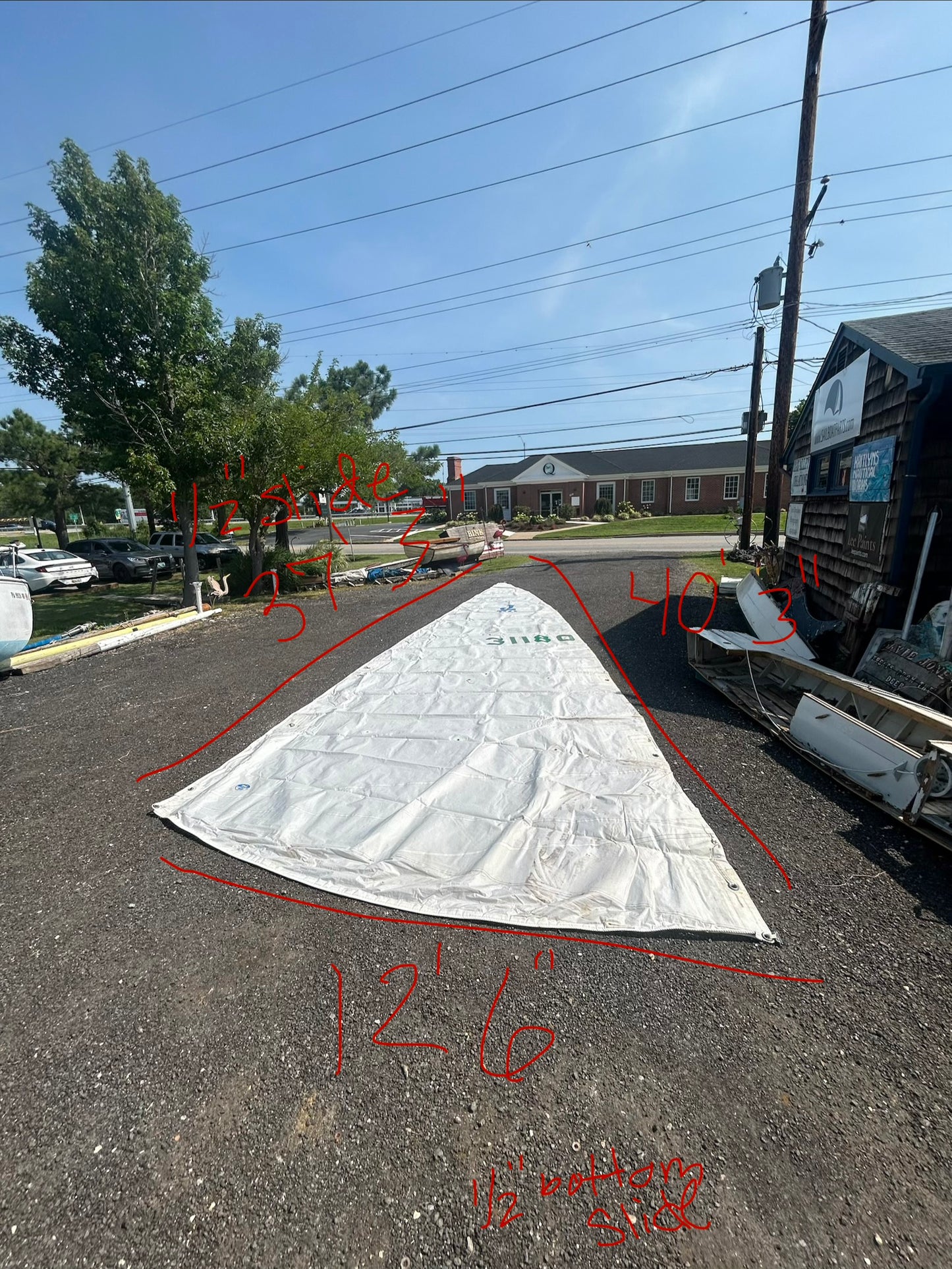 North Sails J/30 Mainsail Dacron Sail 40’3” x 37’3” x 12’6” Used