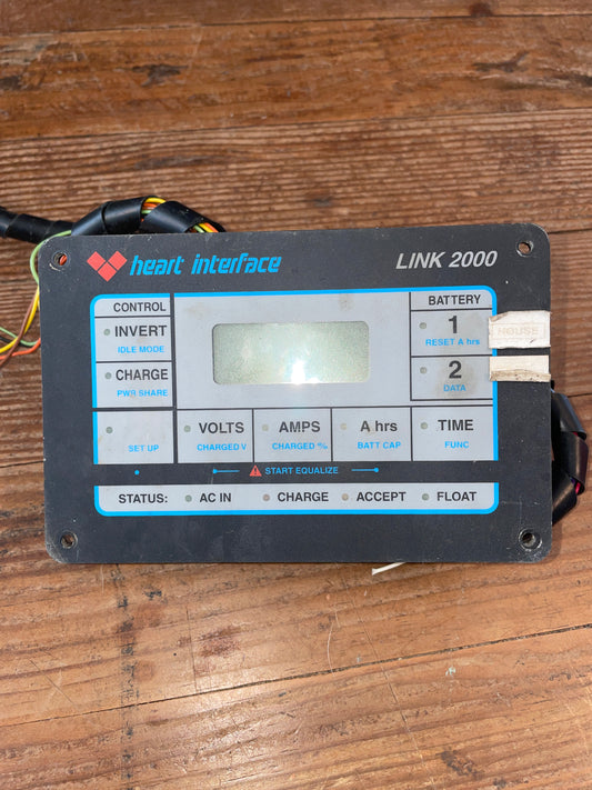 Xantrex Heart Interface Link 2000 Battery Monitor Inverter Panel- Untested