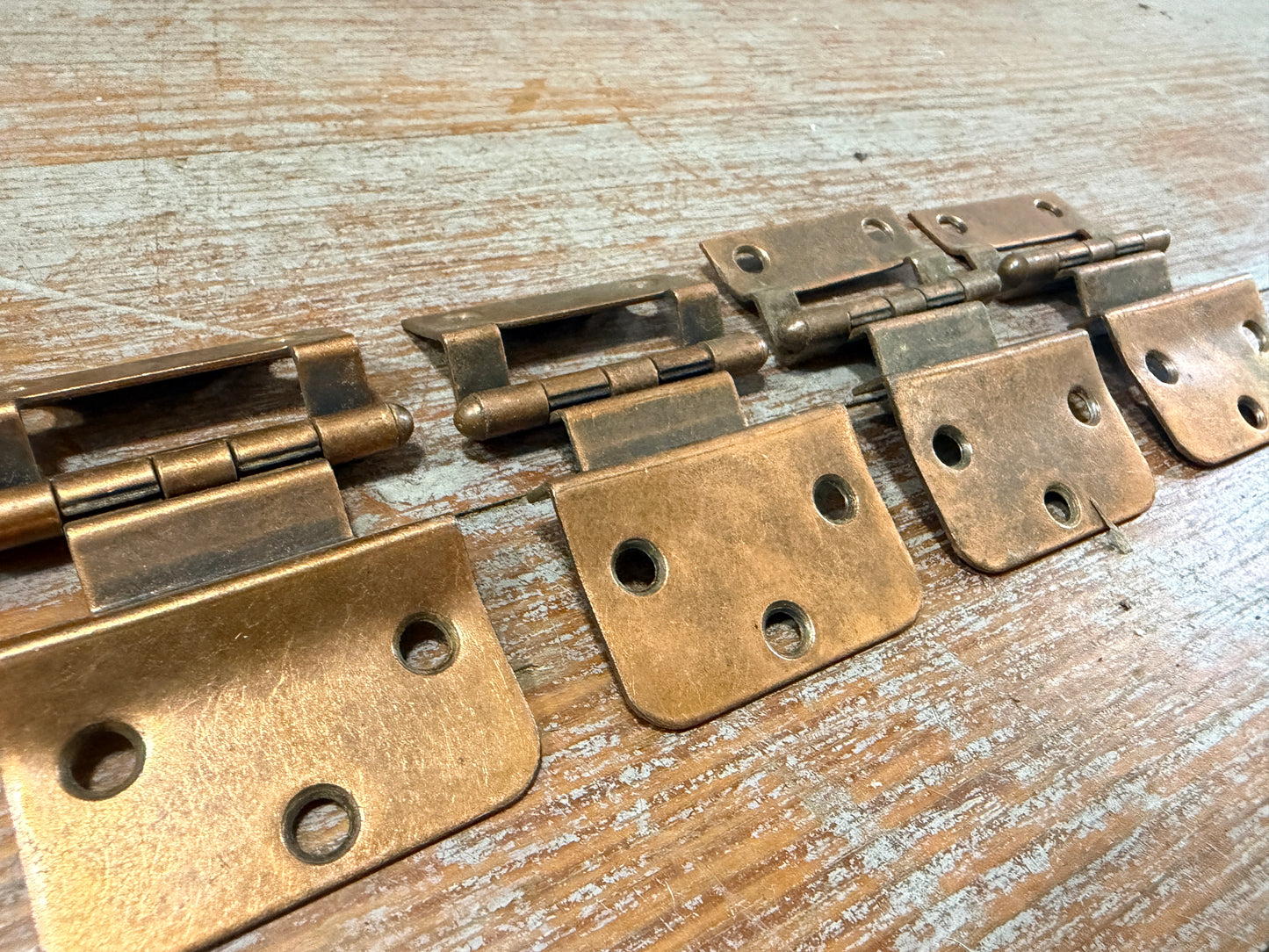LOT of 4 Brass Hinges
