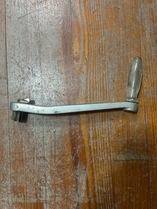 Vintage BARLOW Winch Handle 11.5” Locking Square Drive w/ Rotating Grip