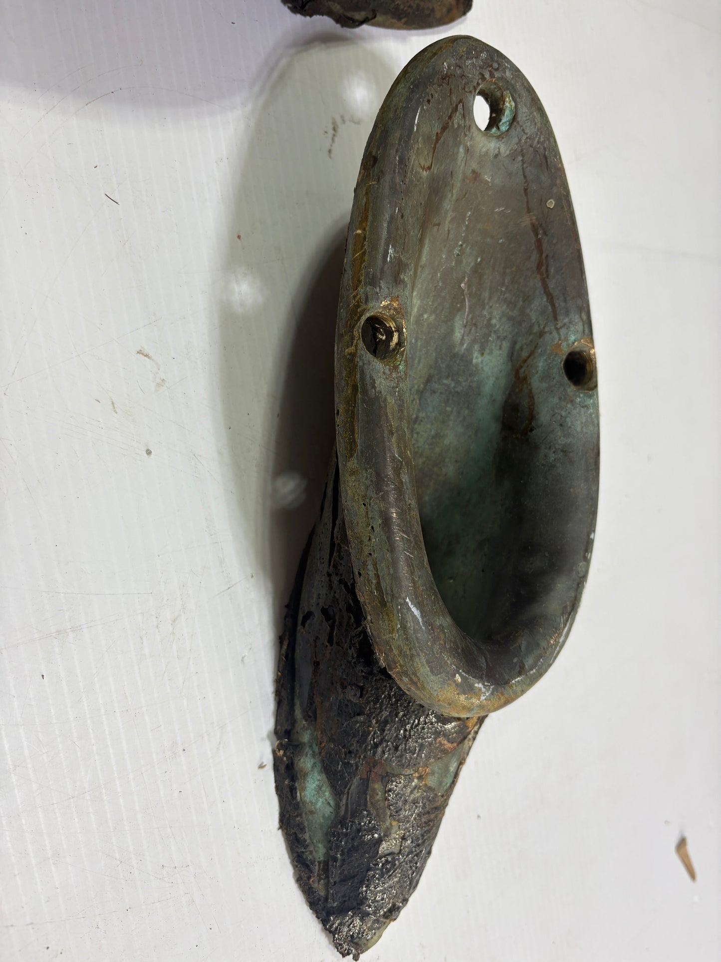Vintage Bronze Angled Hawse Pipe Pair