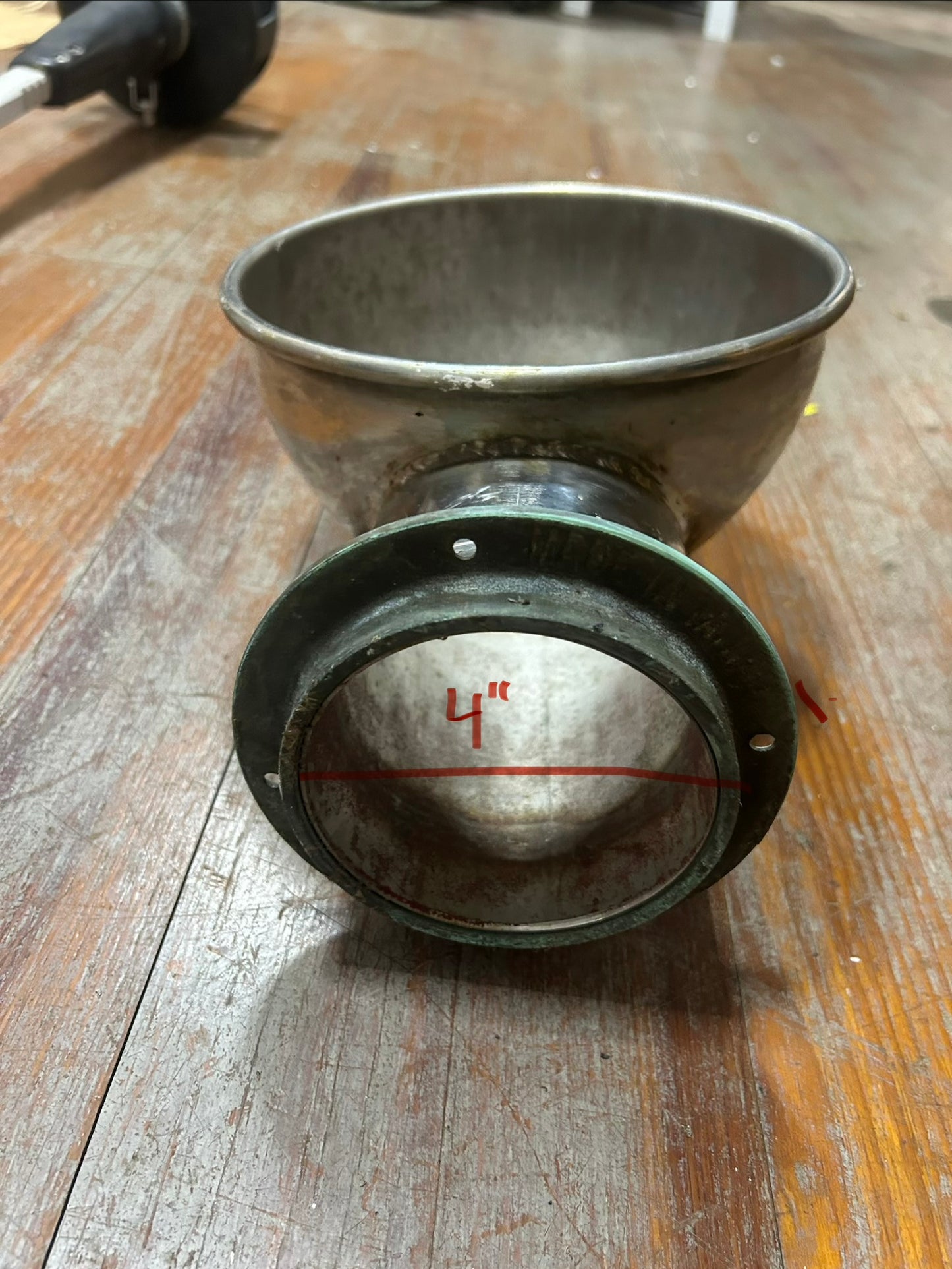 Large Stainless Steel Dorade Vent 8” x 12”- 4” Flange