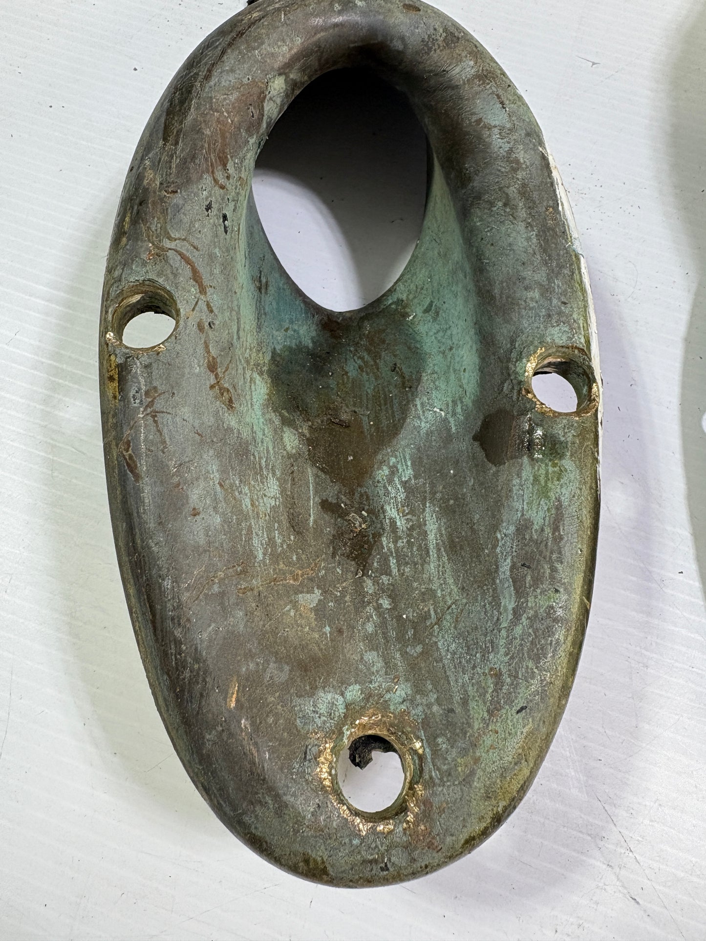 Vintage Bronze Angled Hawse Pipe Pair