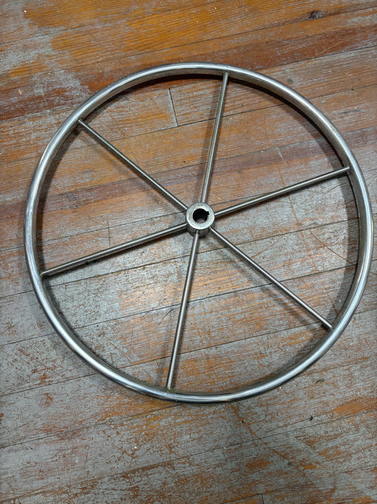 24" Stainless Steel Wheel - 1" Straight Keyed Shaft