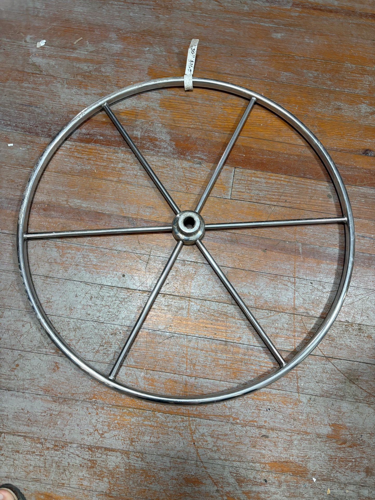 30" Stainless Steel Wheel - 1" Straight Keyed Shaft
