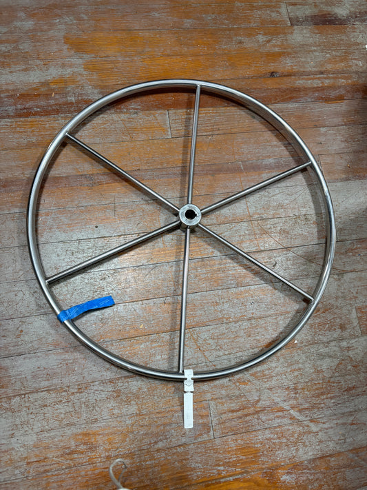 30" Stainless Steel Wheel - 1" Straight Keyed Shaft