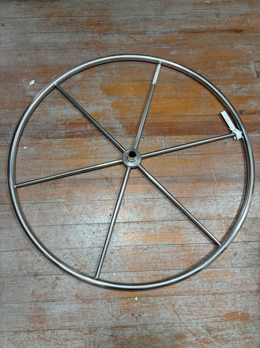36" Yacht Specialities Stainless Steel Wheel - 1" Straight Keyed Shaft