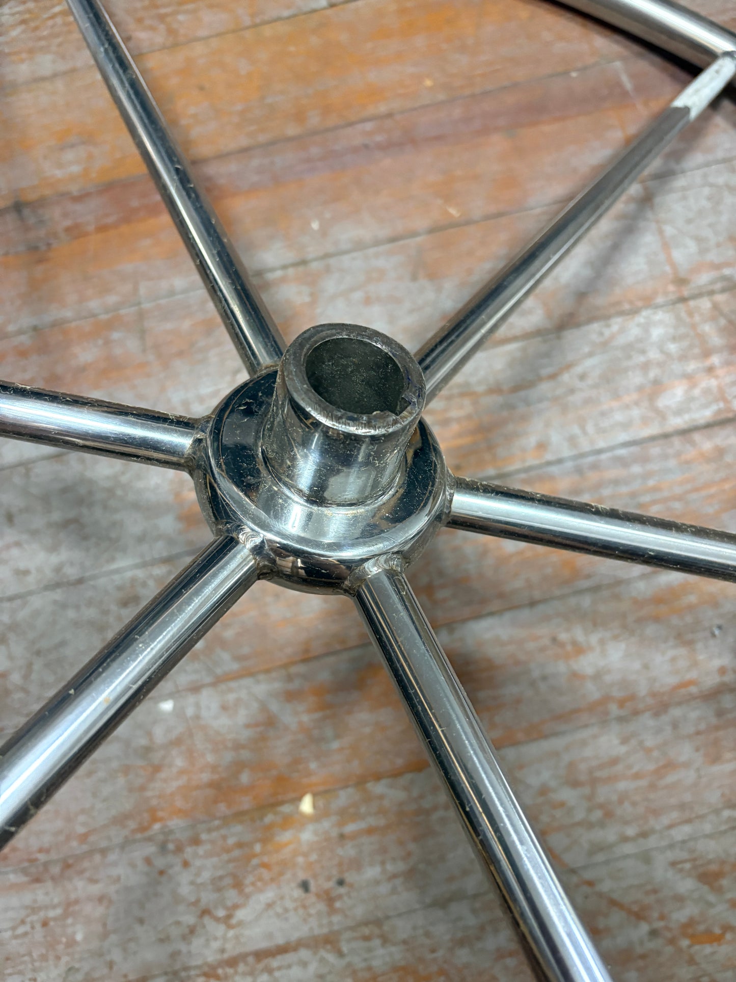 36" Yacht Specialities Stainless Steel Wheel - 1" Straight Keyed Shaft
