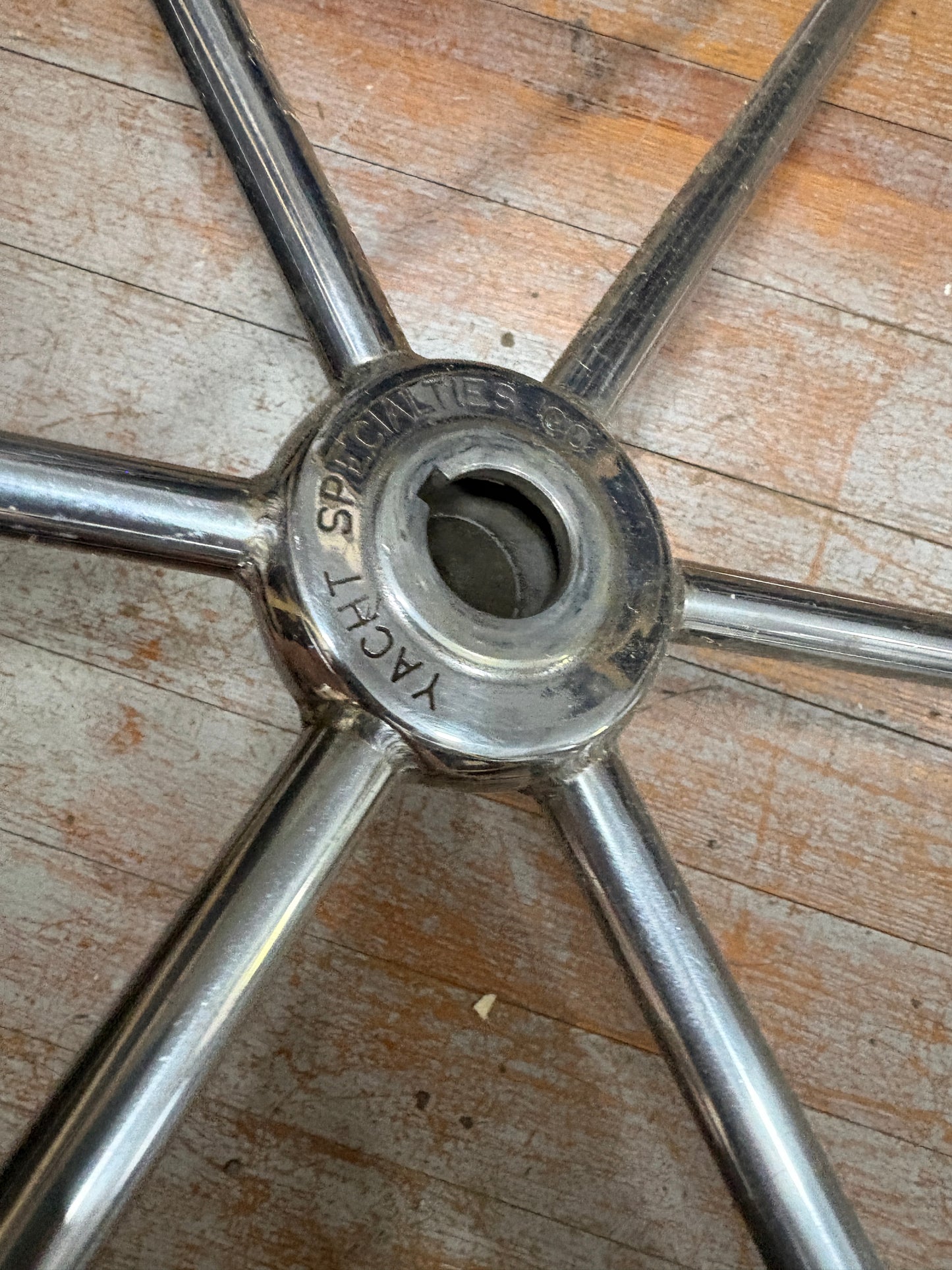 36" Yacht Specialities Stainless Steel Wheel - 1" Straight Keyed Shaft