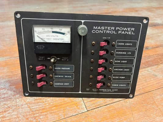 Master Power Control Panel off Herreshoff 31
