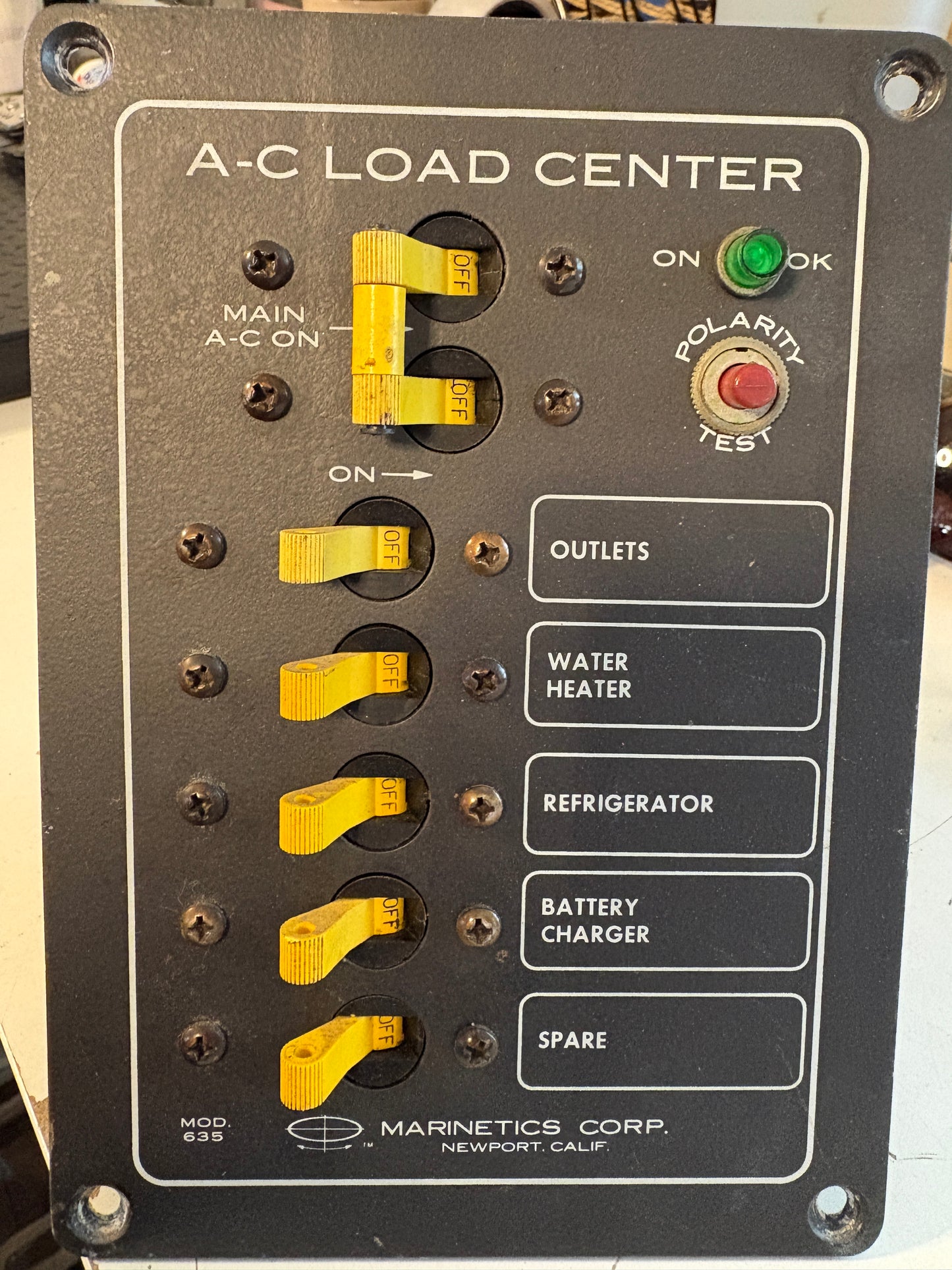 Marinetics Corp A-C Load Center from Herreshoff 31
