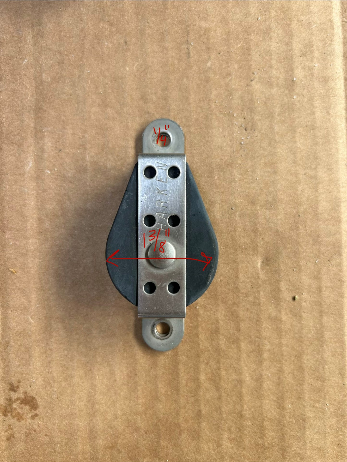 Harken Fixed Cheek Block Pulley 1/2” Line