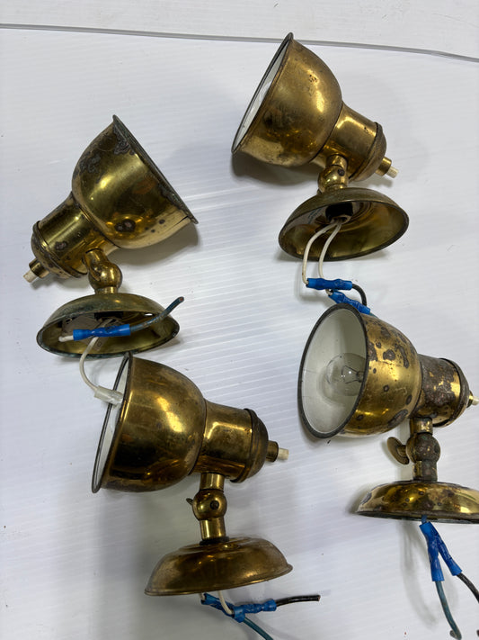 Brass Interior Lights Lot of 4