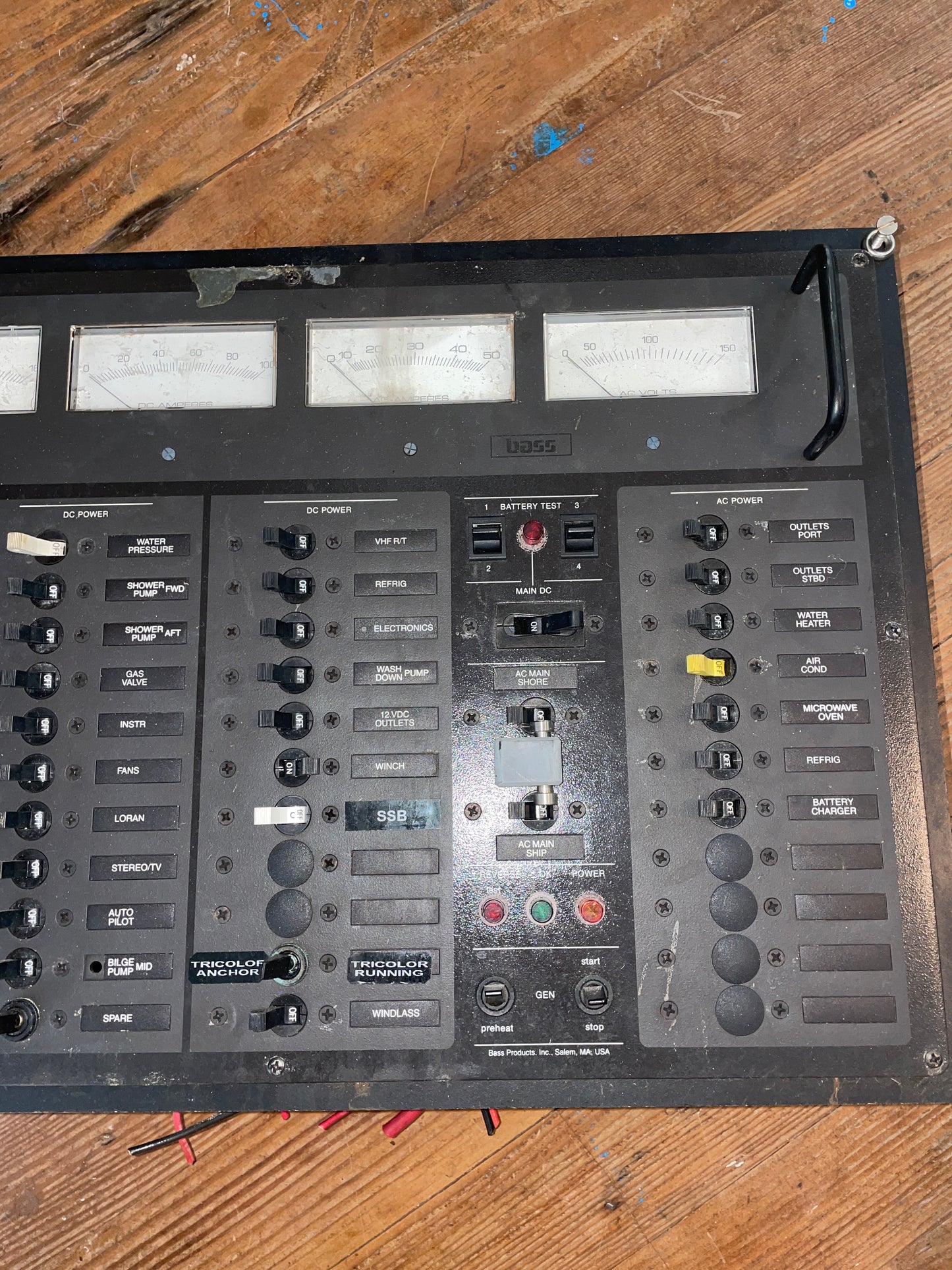 33 Switch DC ; 11 Switch AC Bass Distribution Panel