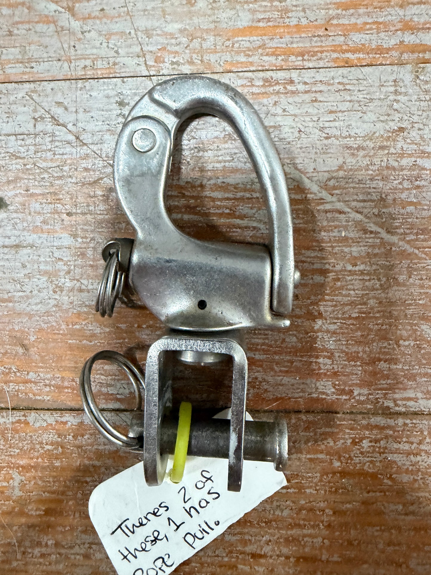 Schaefer Stainless 1/2" Snap Shackle Forked Bail