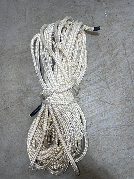 62’ OF 7/16” White Halyard Line