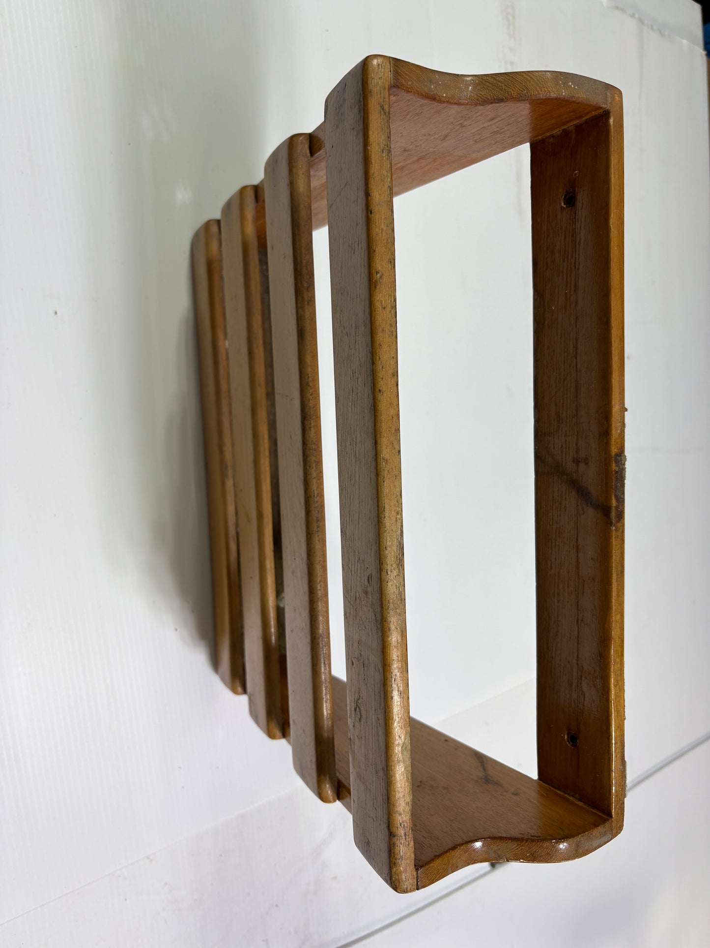 Teak Magazine Holder 13x14"