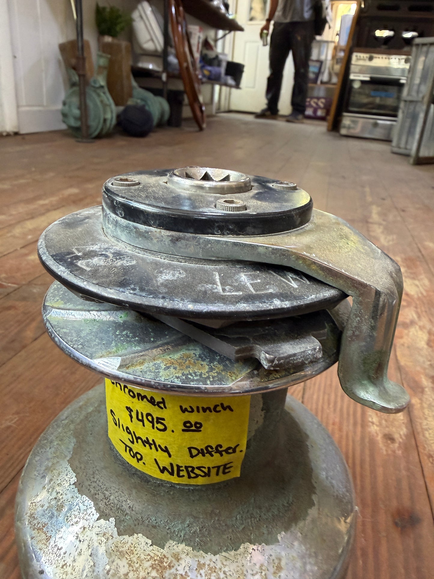Lewmar 42 Self Tailing Winch - Two Speed - Chrome Body - Old Style Flat Top Plate