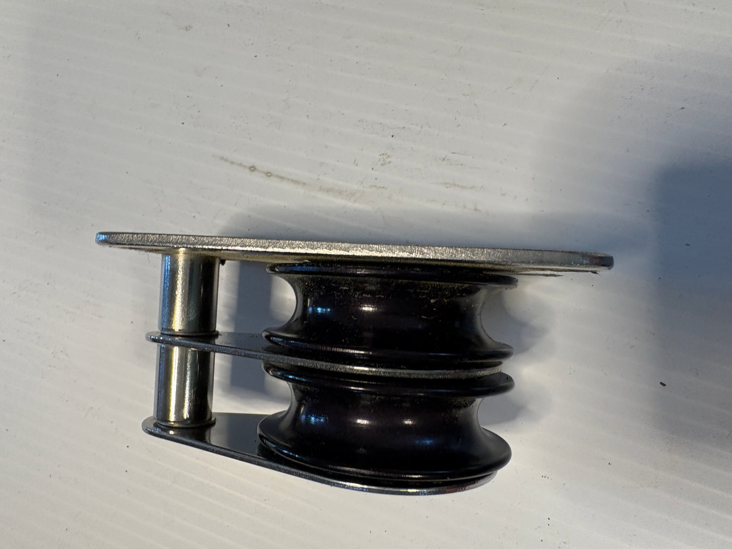 Double Cheek Block 2" Sheave 1/2" Line, Stainless Steel