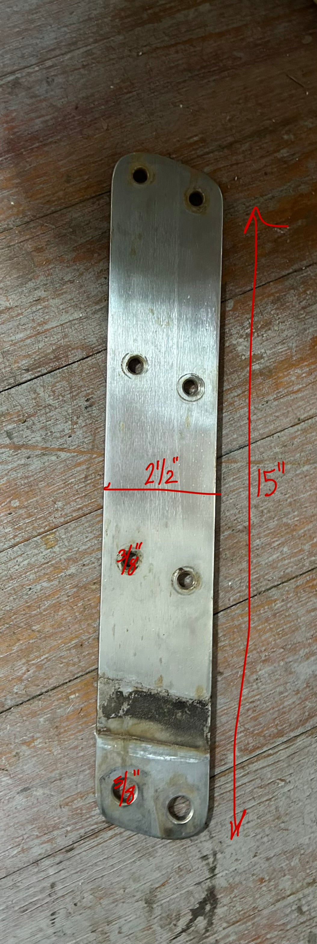 15” Stainless Steel Chainplate Backing Plate