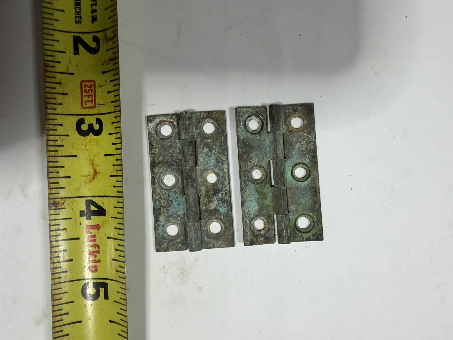 PAIR Little Bronze Hinges - 1 3/4" Long x 1" Wide