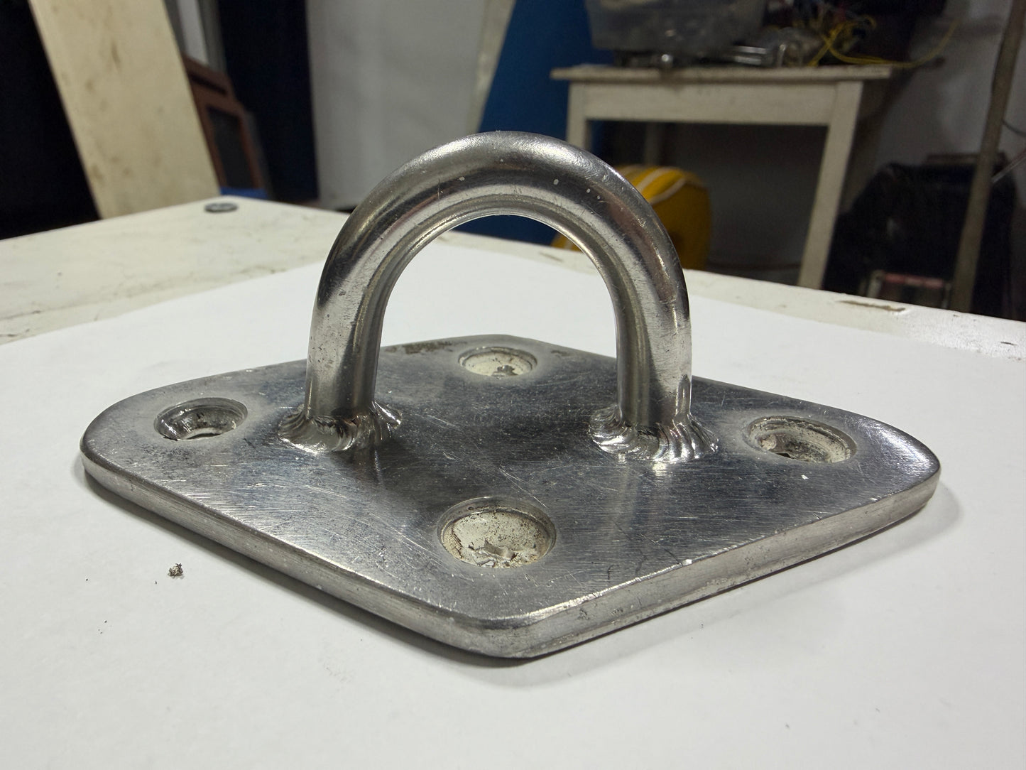 Stainless Steel Pad Eye - 1 1/4" x 1 1/8" Eye - Pointier Tips