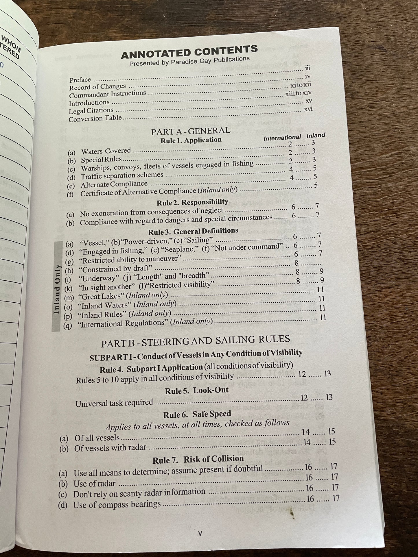 Navigation Rules International-Inland Waters- YEAR 2013