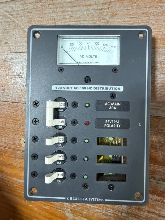 Blue Sea Systems 120VAC 5 Switch Panel PN 8043 - Like new condition