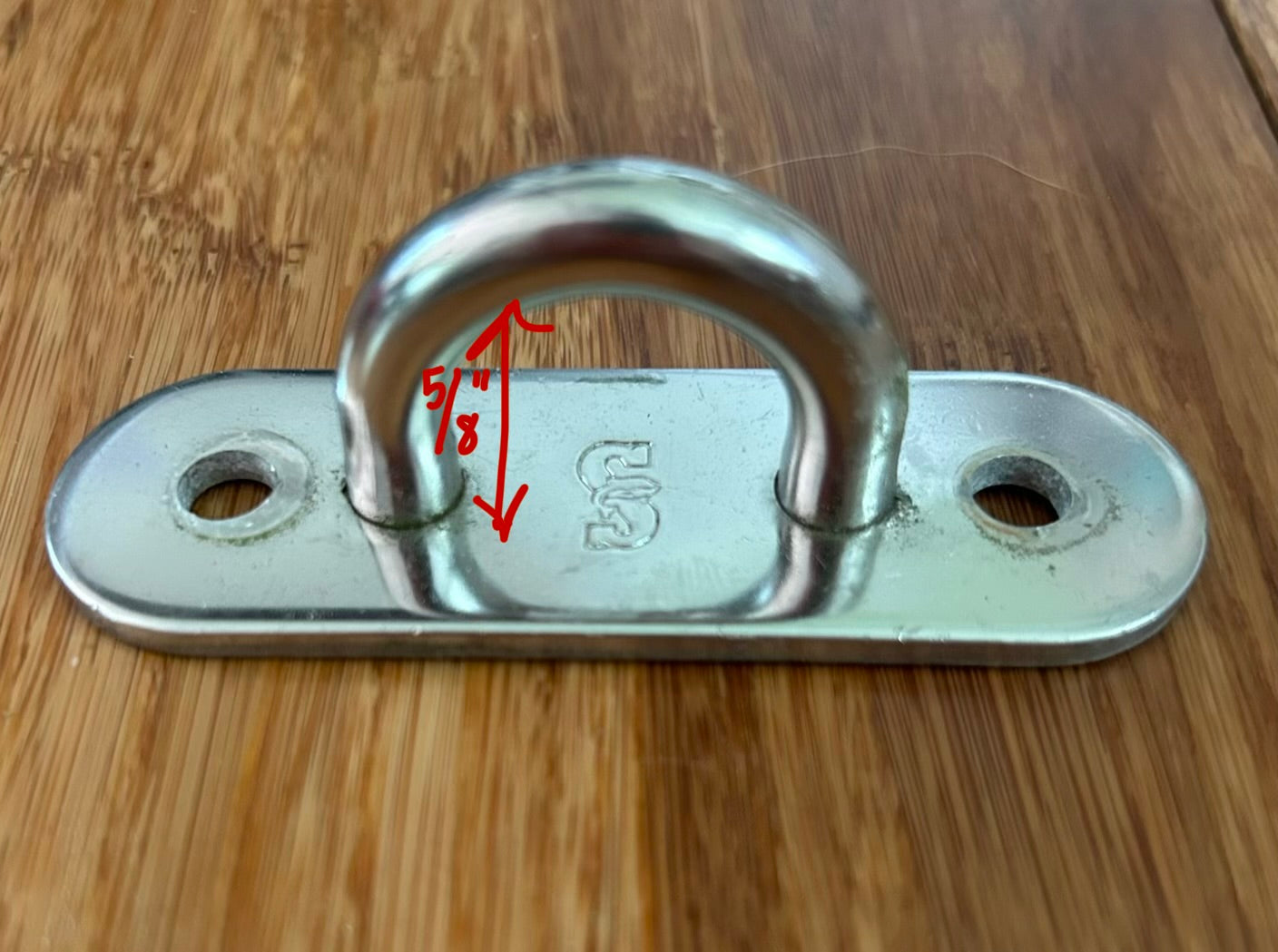Schaefer Stainless Steel Pad Eye U-Bolt Deck Loop 3” x 1”