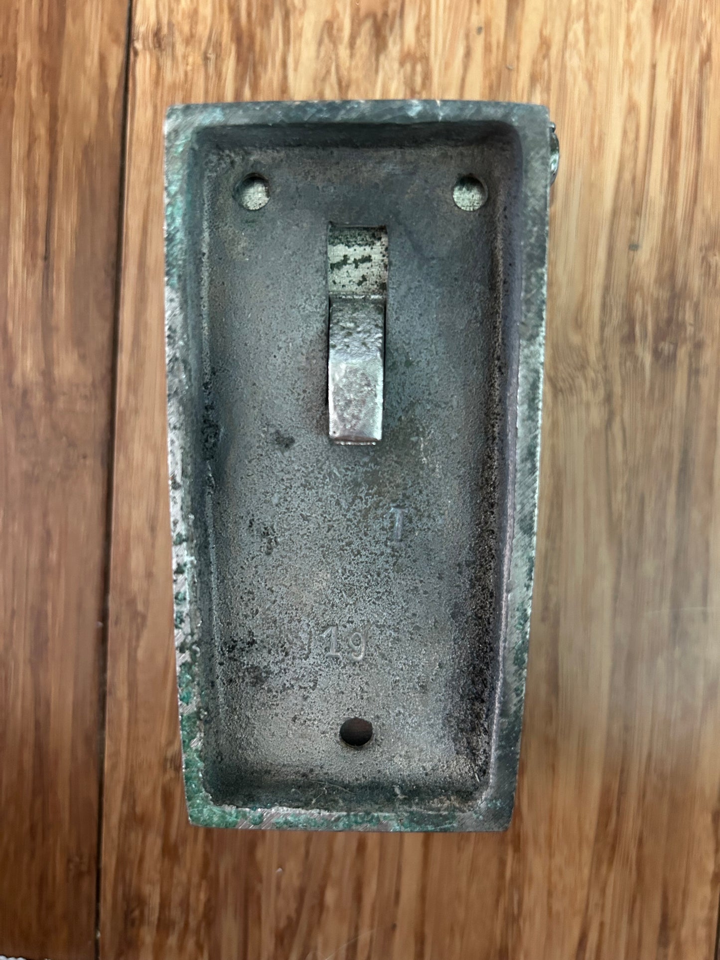 Vintage SNCF French Railway Solid Bronze Wall Mount Flip Top Ashtray Railroad