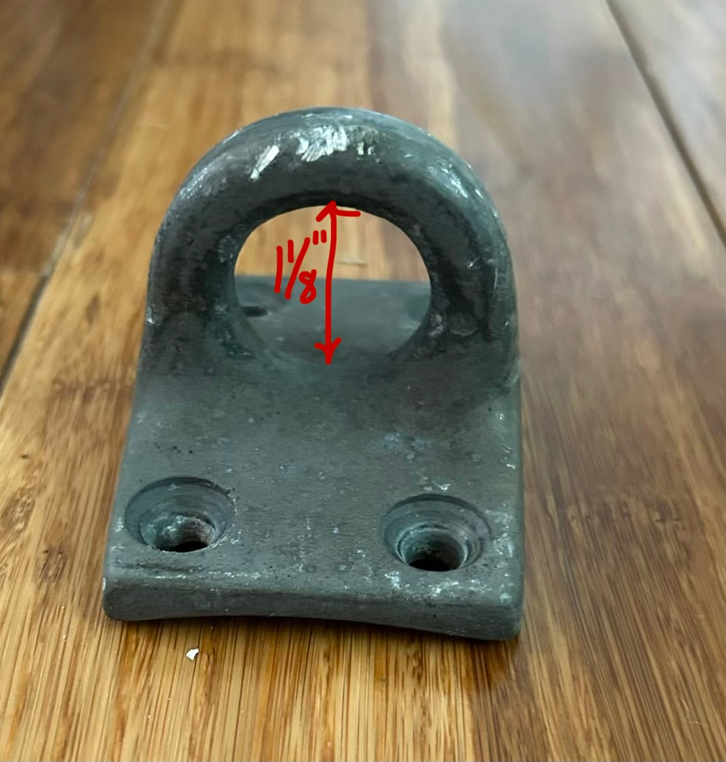 Heavy Duty Aluminum Pad Eye Deck Loop 3” x 2-1/4”