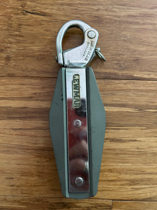 Lewmar Double Fiddle Block 2” & 1” Sheaves w/ Swivel Snap Shackle 1/2” Line