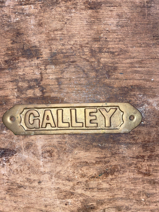 Brass Galley Plaque