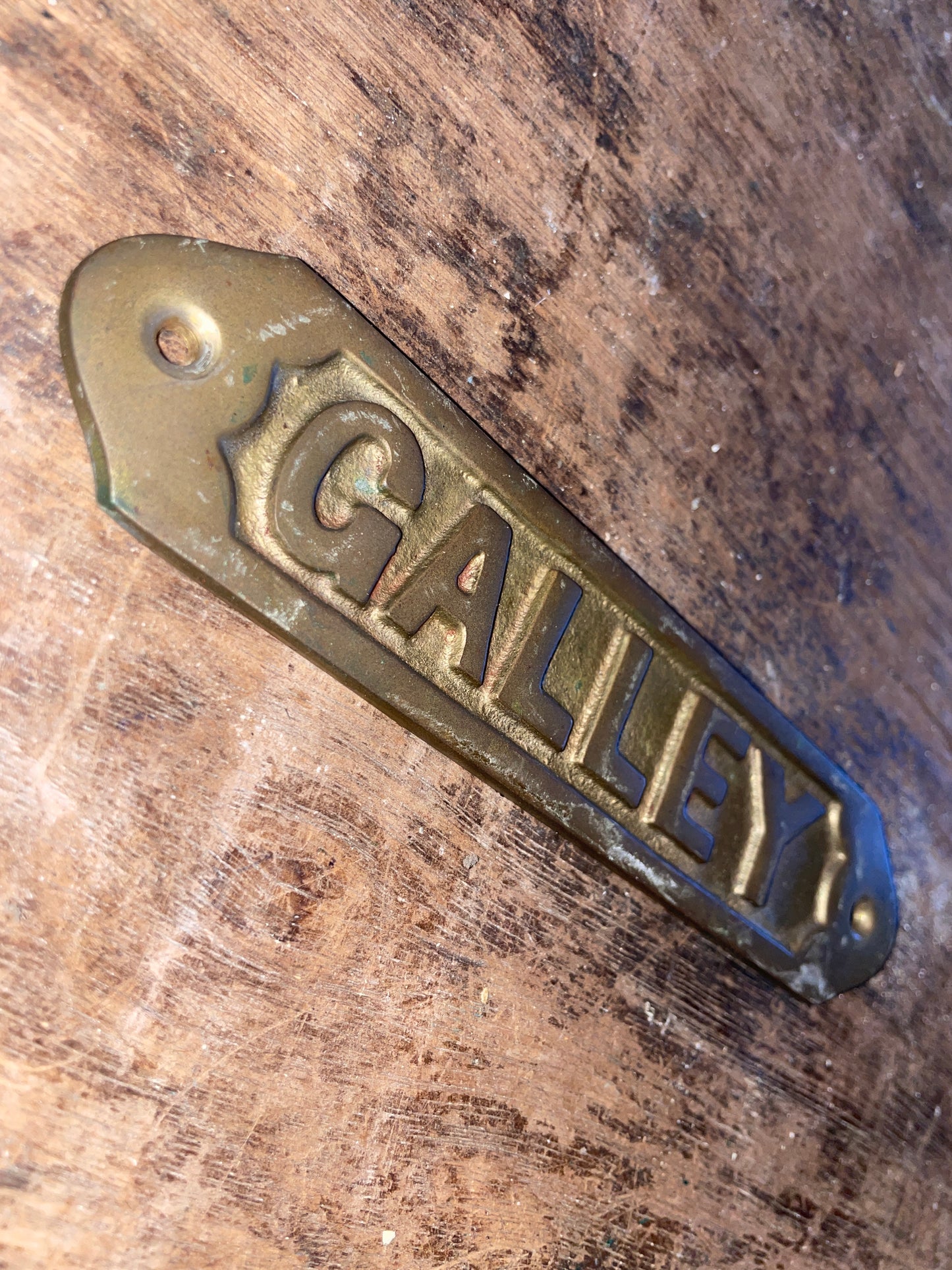 Brass Galley Plaque