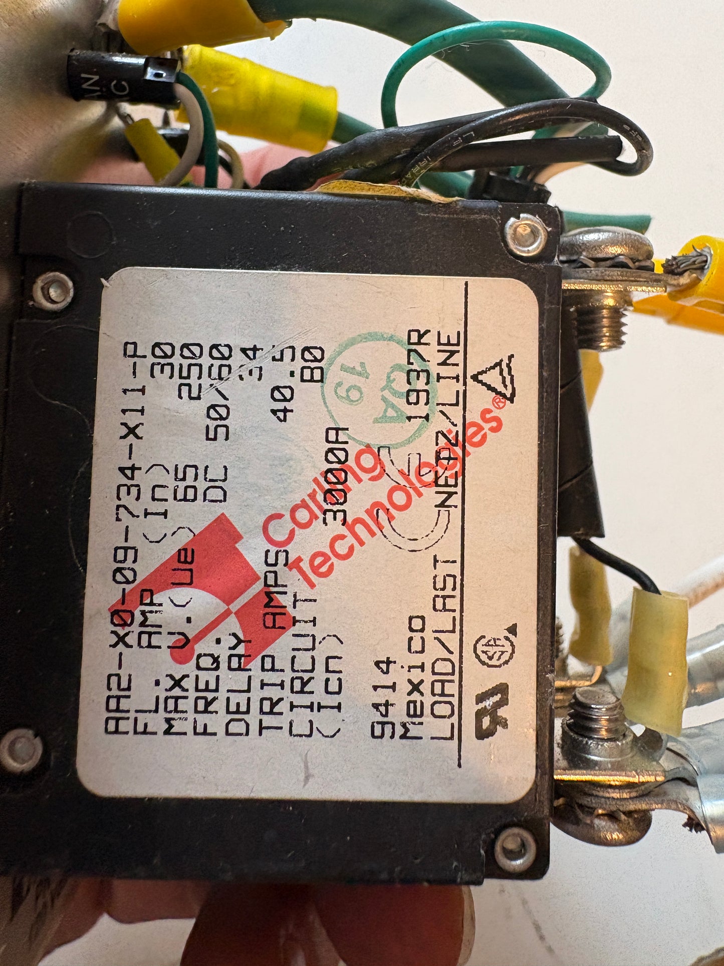 Blue Seas Systems AC Main only Circuit Breaker Panel with white toggle switches