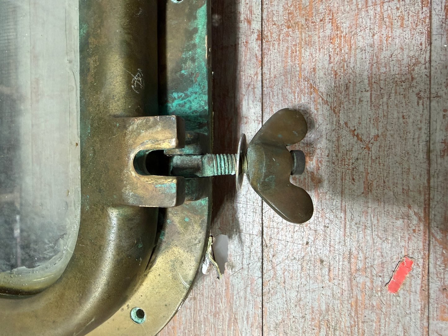 Solid Bronze Portlight / Porthole With Retainer / Trim - ID: 12 5/8" x 6 1/2" OFF RAFIKI 35